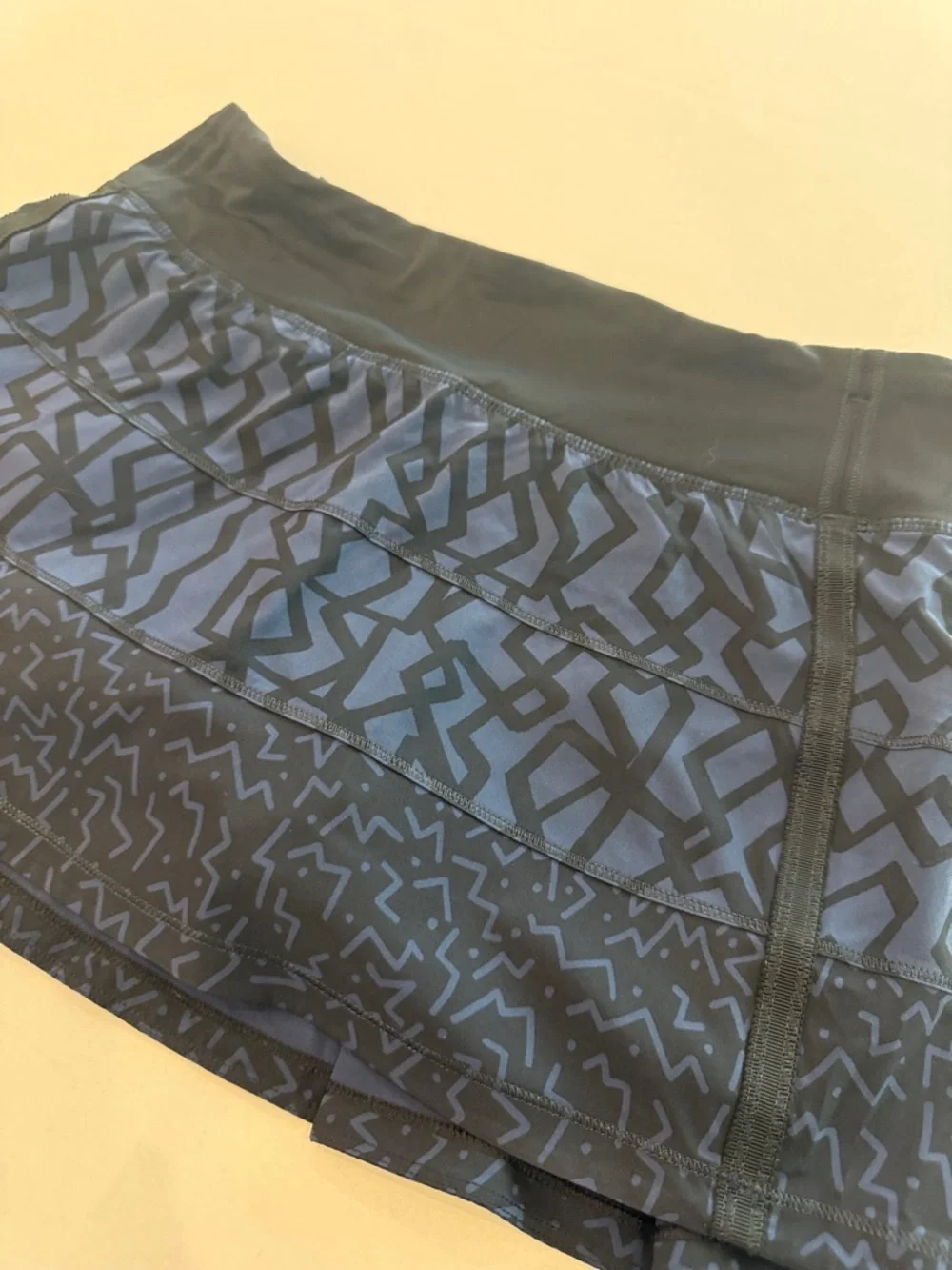lululemon athletica Navy and Black Patterned Athletic Skort